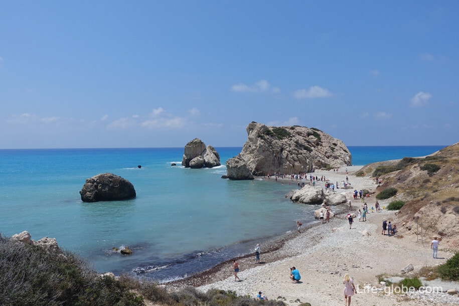 The Rock Of Aphrodite And The Beach Of Aphrodite Cyprus Petra Tou Romiou