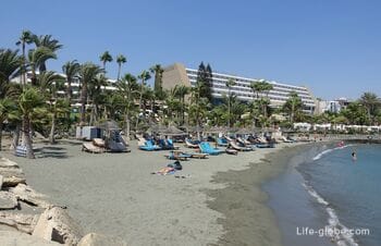 Limassol hotels with beach (center of Limassol, east coast, Pissouri)