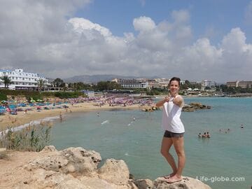 Beaches of Paphos, Cyprus. Coast of Paphos