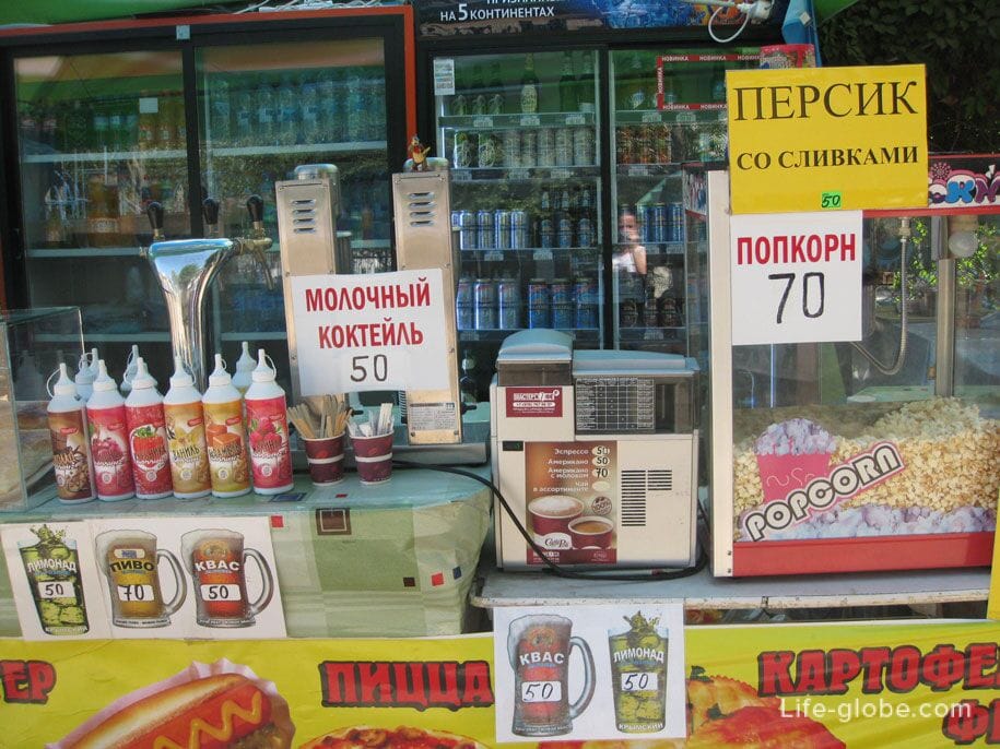Цены в Крыму, сладости и напитки