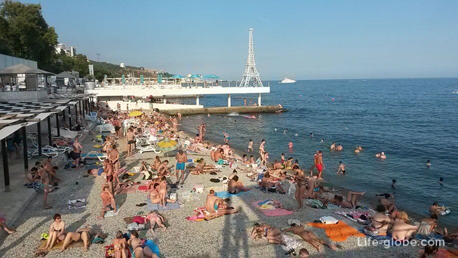Достопримечательности Крыма - Массандровский пляж в Ялте
