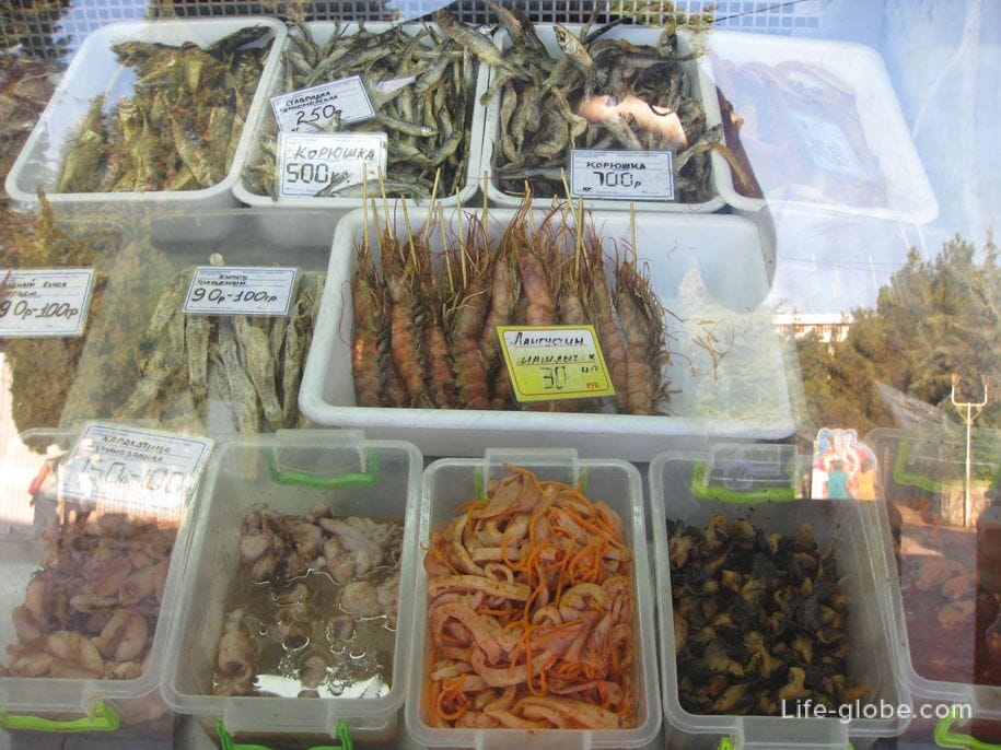 Цены в Крыму, рыба, морепродукты