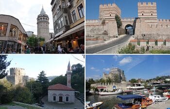 Türme, Festungen, Burgen, Mauern und Tore von Istanbul (Befestigungen von Istanbul)