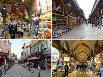 Historical markets in the center of Istanbul: Grand, Egyptian, Arasta, Laleli, Mahmutpasa, Fish Market, European Passage