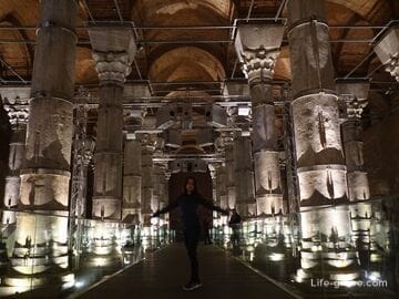 Cistern Feodosiya in Istanbul (Şerefiye Sarnıcı) - underground reservoir-museum with show