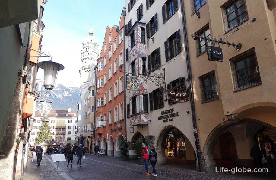 Historical cityscape Innsbruck around 1575