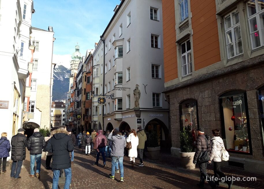 Historical cityscape Innsbruck around 1575