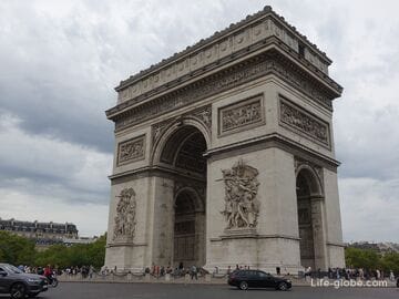 Триумфальная арка в Париже (Arc de Triomphe) - памятник со смотровой и музеем