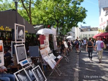Площадь Тертр на Монмартре, Париж - художники и рестораны (Place du Tertre)