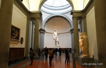 Галерея Академии, Флоренция (Galleria dell'Accademia) - музей со скульптурой Давид Микеланджело