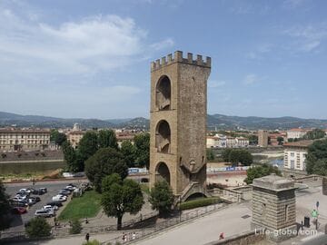 Ворота Святого Николая, Флоренция (Porta San Niccolo) - башня с фреской и обзорной площадкой 