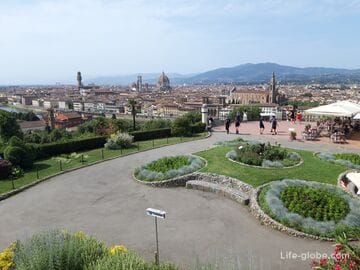 Площадь Микеланджело, Флоренция (Piazzale Michelangelo), с панорамными видами и Давидом Микеланджело