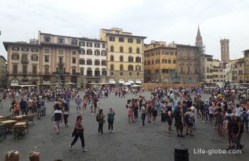 Площадь Синьории, Флоренция (Piazza della Signoria): дворцы, скульптуры, музеи, лоджия, фонтан