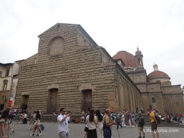Сан-Лоренцо, Флоренция (San Lorenzo), с капеллой Медичи, библиотекой Микеланджело и музеем