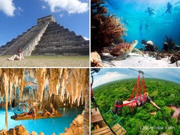 Достопримечательности Юкатана. Куда съездить из Канкуна, Плайя-дель-Кармен и Тулума (археология, природа, развлечения, острова, города)