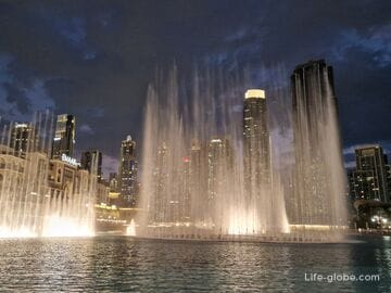 Фонтан Дубай (Дубайские фонтаны): шоу, посетить, где находится, фото, видео