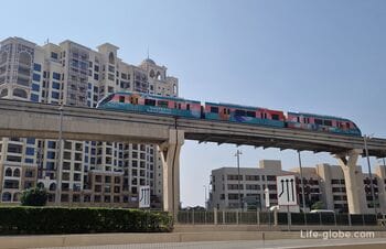 Einschienenbahn Palm, Dubai (Palm Monorail): strecke, haltestellen, tickets, website, foto