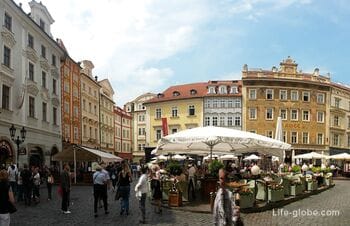 Small Square, Prague (Male naměstí) - pleasant place in the Old Town of Prague