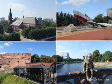 Sights of Kaliningrad (partially Königsberg)