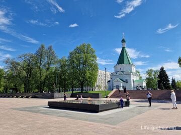 Площадь Вечного огня в кремле Нижнего Новгорода - лучшая смотровая