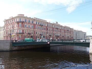 Fonarny Bridge (Lamp bridge) in Saint Petersburg, across the Moika