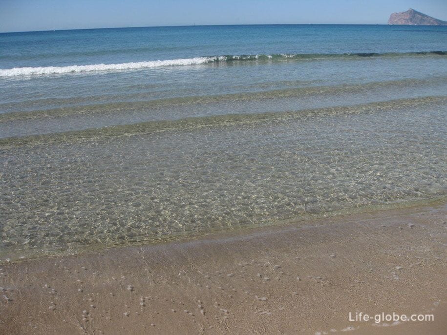 Sea water, Arenal beach, Calpe