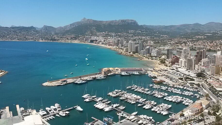 Calpe, view from the observation deck of the Ifach rock