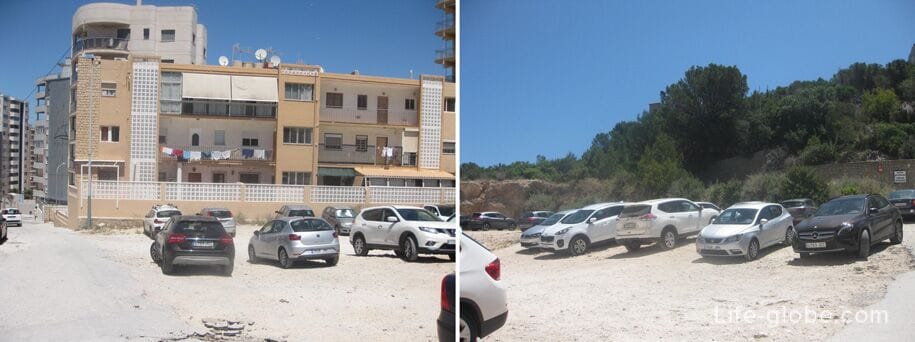 Parking near Natural Park of Penyal d'Ifac