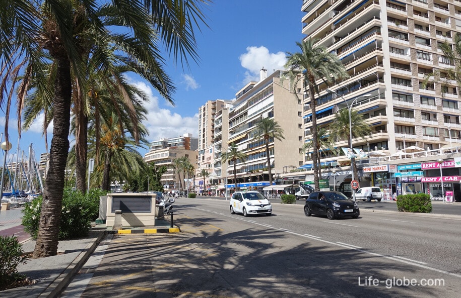 Paseo Maritimo, Palma de Mallorca - seaside boulevard