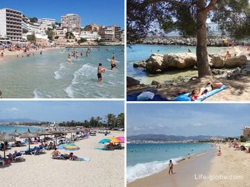 Beaches of Palma de Mallorca. Palma Coast