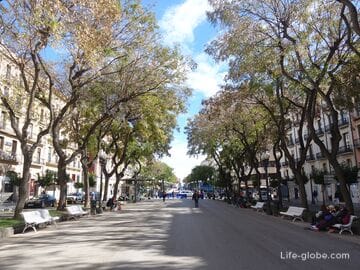 Улица Рамбла Нова, Таррагона (Rambla Nova) - главная улица города