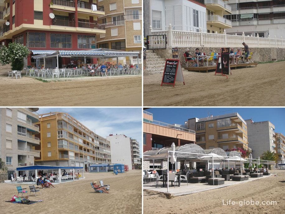Cafe on Acequion Beach in Torrevieja