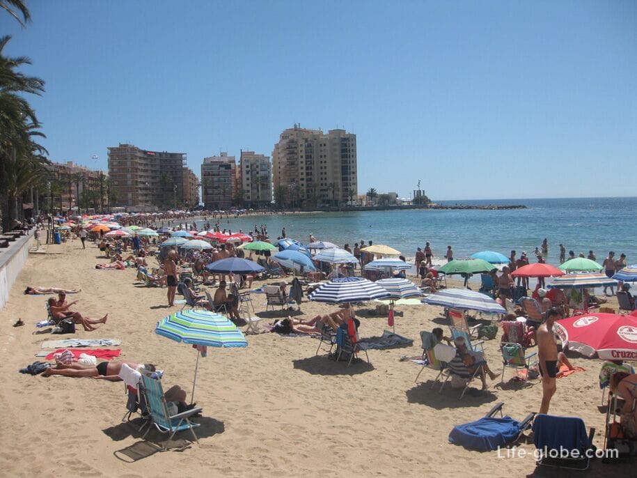 Central part of Del Cura beach, Torrevieja