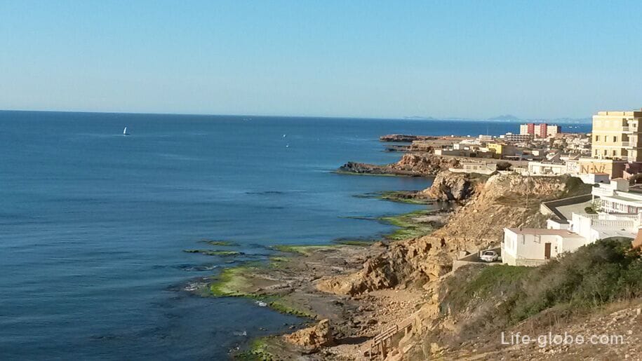 The rocky coast of the Costa Blanca, Torrevieja