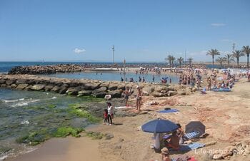 Beaches of Torrevieja. Coast in Torrevieja