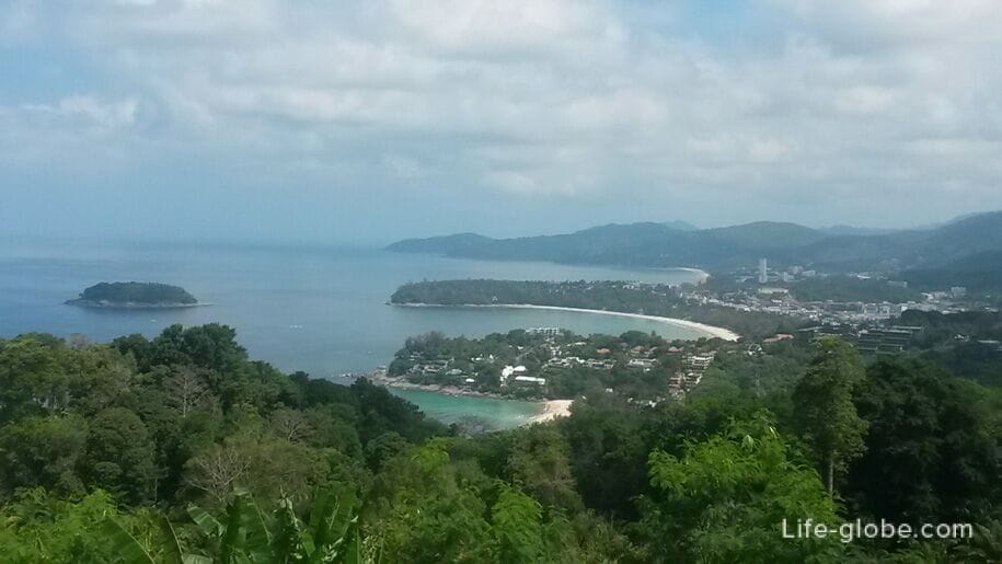 View from the observation deck Karon View Point - Karon, Kata and Kata Noi beaches