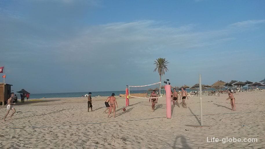 Пляжный волейбол, отель Джерба Плаза, Тунис
