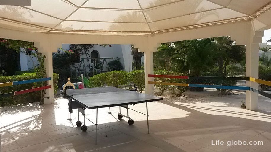 Настольный теннис в отеле Джерба Плаза, Тунис
