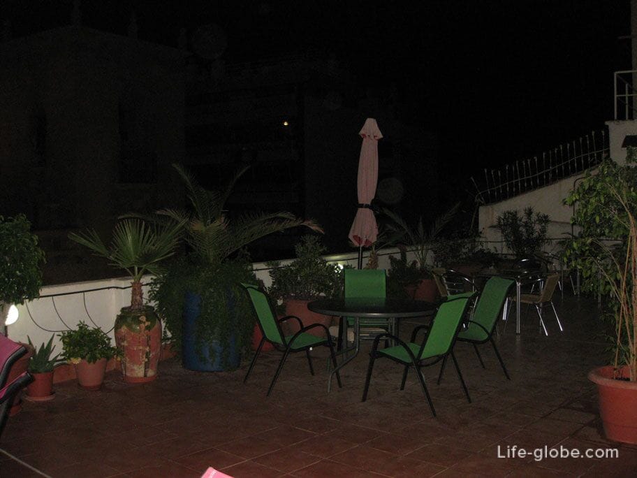 outdoor terrace at La Milagrosa Bed & Breakfast