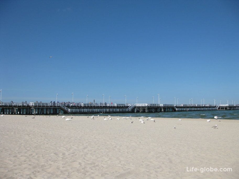 view of the Pier from Sopot beach