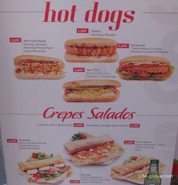 hot dogs in Alicante