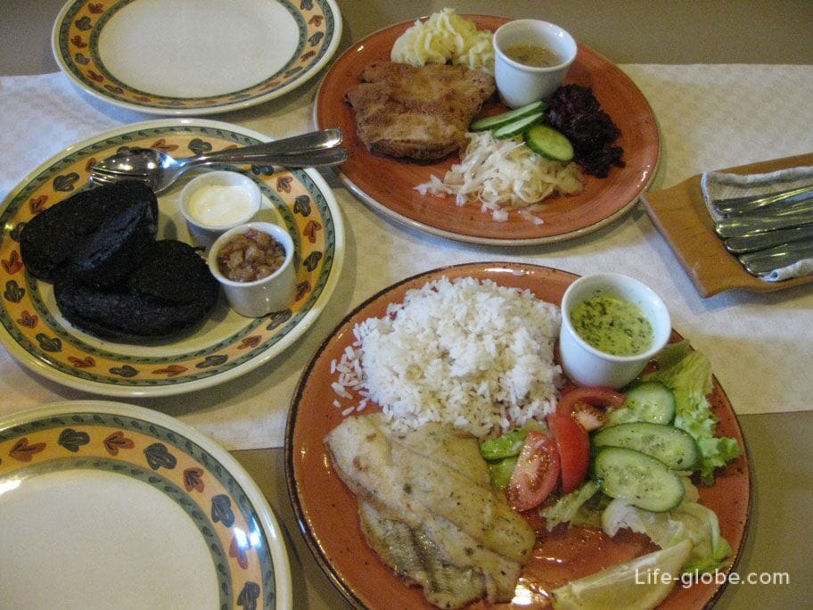 Lithuanian dishes - meat and fish menu