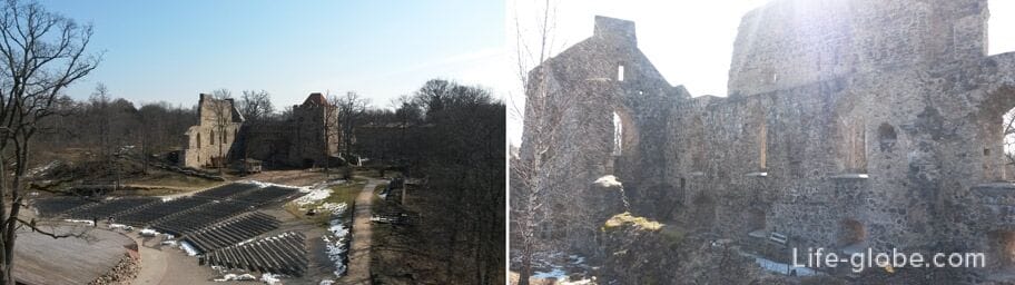 ruins of a medieval castle in Sigulda