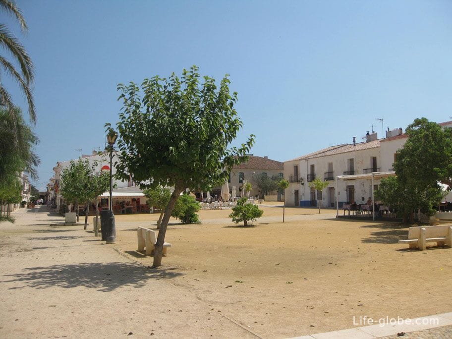 Central square of Tabarca Island, Spain