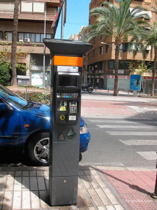 parking meters in Spain