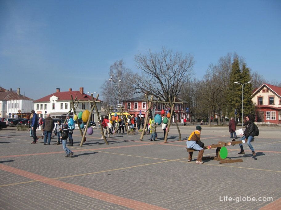 children's playground on the station square, Sigulda