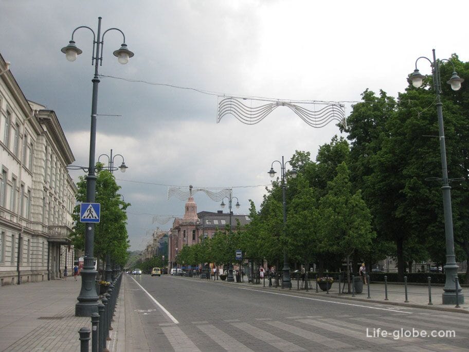 central avenue of Vilnius