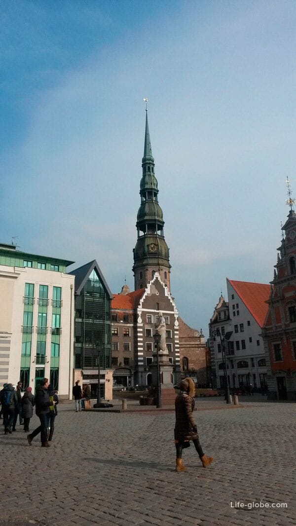 Town Hall Square and St. Peter's Church in Riga