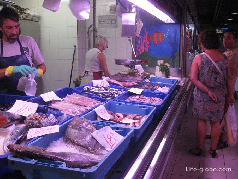 fish at the central market Spain Alicante