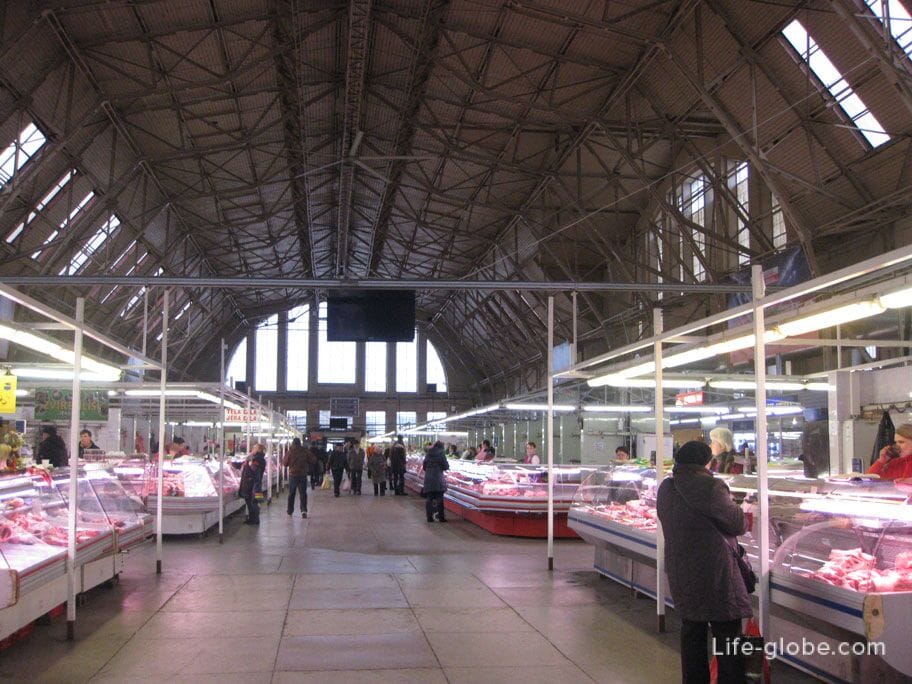 meat pavilion of the Riga market
